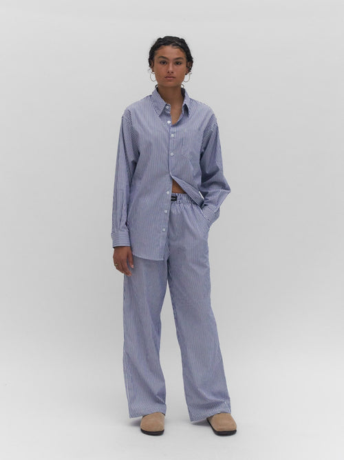 blue stripe loungewear set one dna