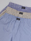 cotton boxer shorts pack blue stripe