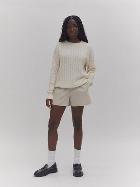 cotton cable knit sweater