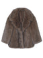 faux fur jacket light brown