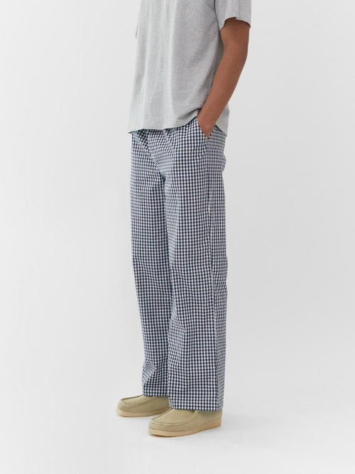 gingham pants with pockets