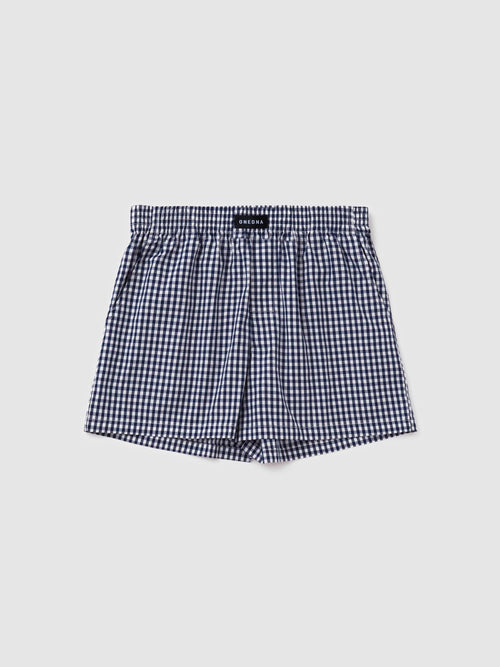 navy gingham boxer shorts one dna