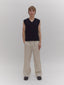 black sweater vest khaki lounge pants