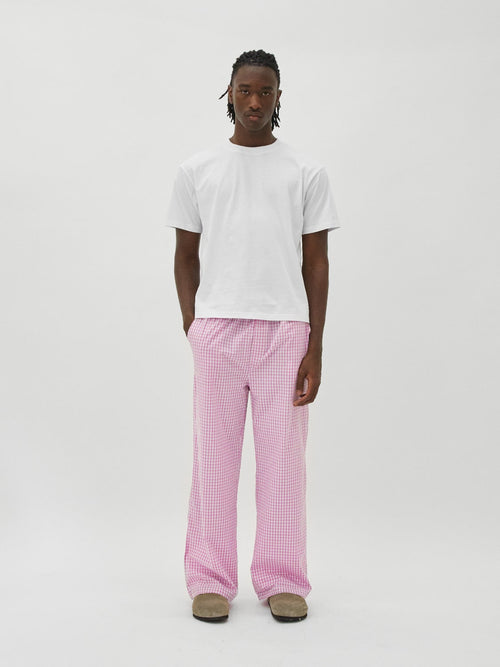 pink gingham pants