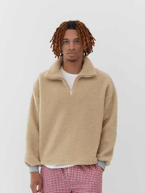 teddy fleece pullover