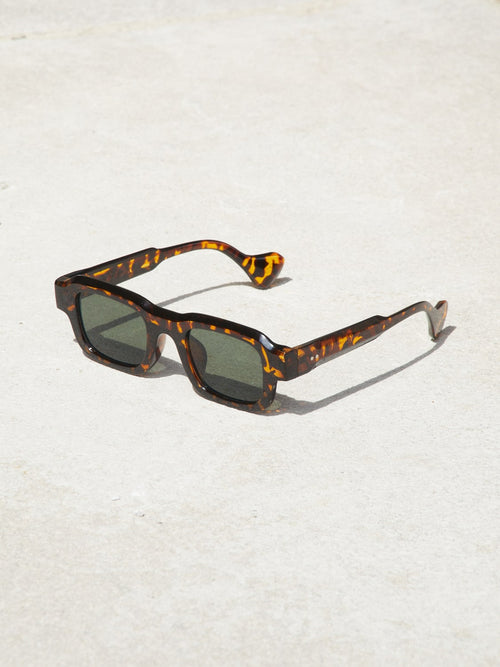 Rectangular Tortoiseshell Sunglasses