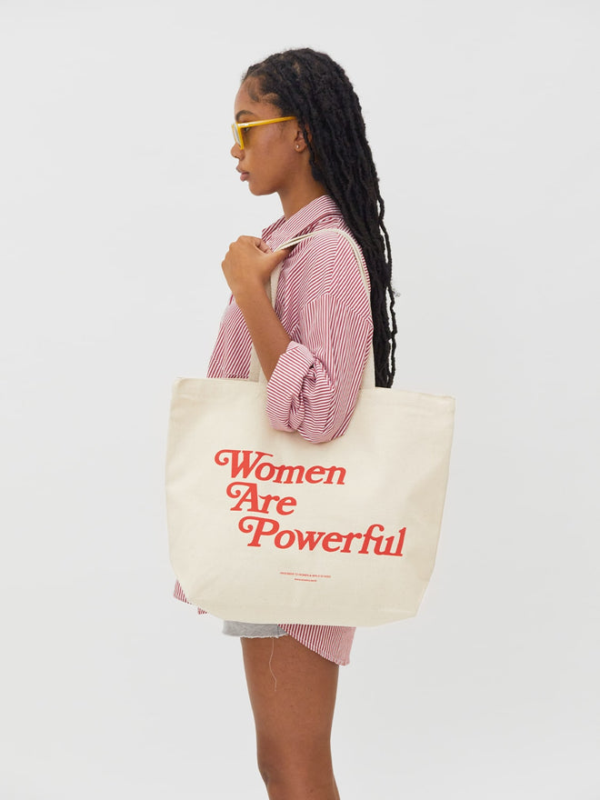 women are powerful canvas tote bag